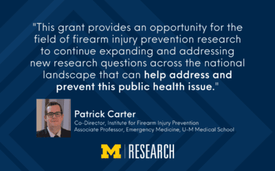 NIH grant to establish U-M Institute for Firearm Injury Prevention as national research coordinating center