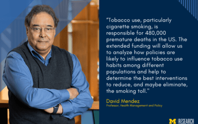 University of Michigan-led Tobacco Regulations Center Receives $20 Million for Tobacco Use Research