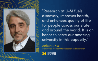 Arthur Lupia will serve as interim VP for research and innovation