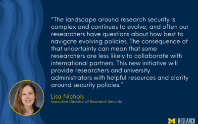 OVPR to assist federal research security initiative