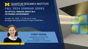 QRI Fall 2024 Seminar Series graphic with speaker headshot wearing a black sweater and white collared shirt