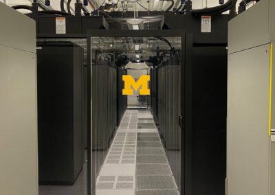 The Michigan Academic Computing Center (MACC) is a 2 MW data center operated by U-M. It stores data from various departments and high-performance computing for AI research. Image credit: Jae-Won Chung, SymbioticLab, University of Michigan