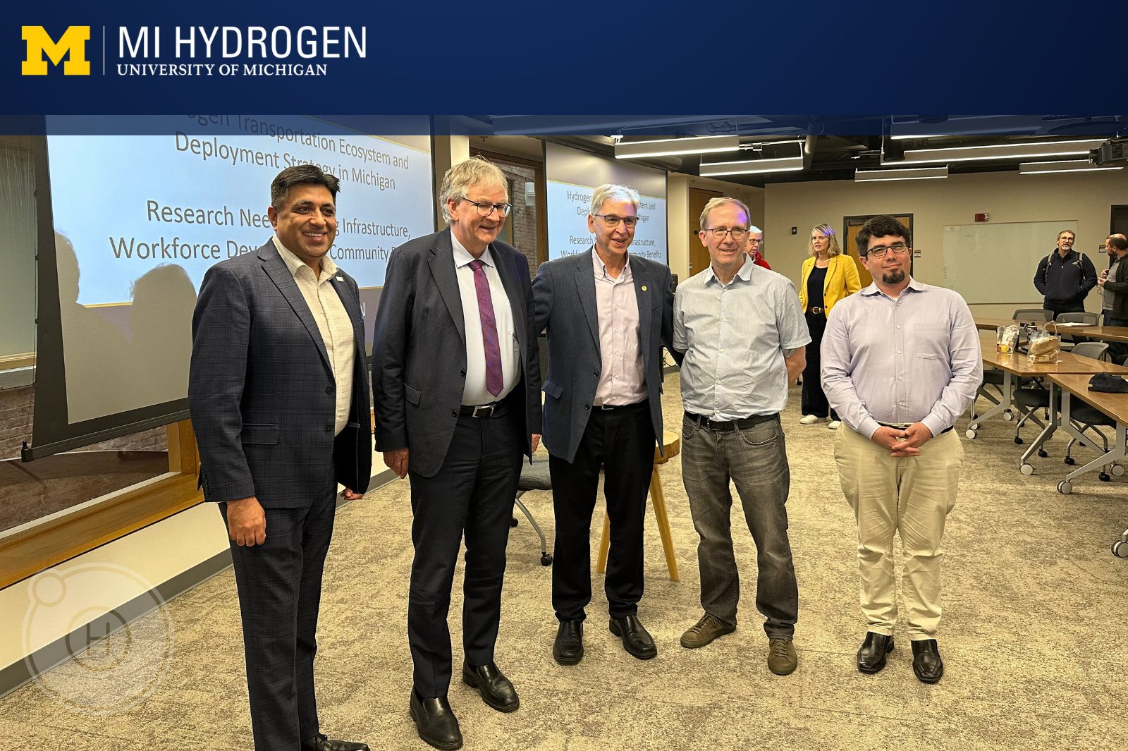 A group photo including the event speakers and MI Hydrogen Co-directors