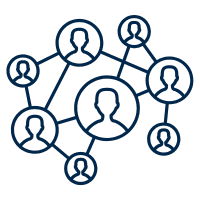 an icon of people connected to each other