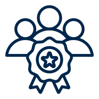 an icon of a group of people with a star in the middle