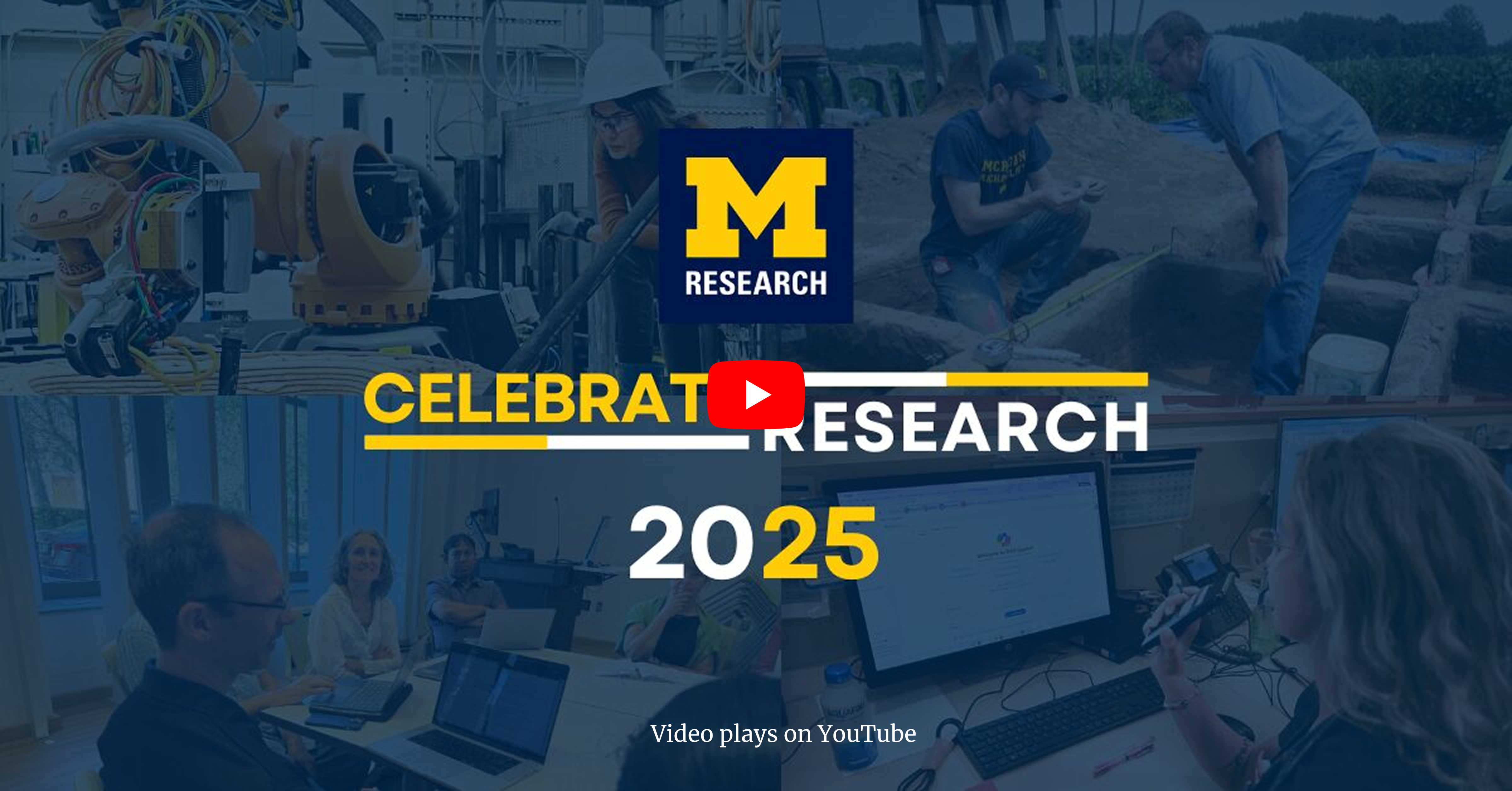Celebrate research video that plays the video on YouTube.